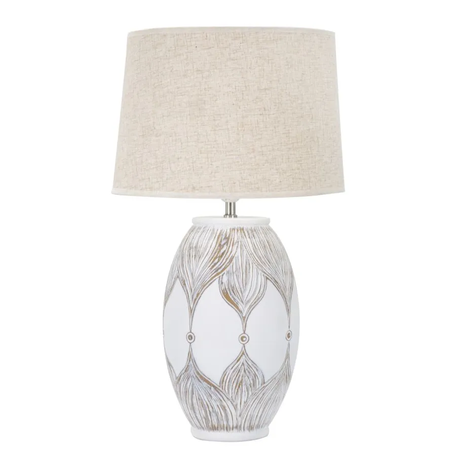 LAMPA STOŁOWA Z ŻYWICY OWAŁ ATENA 38X67 cm